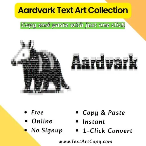 Aardvark Text Art Copy