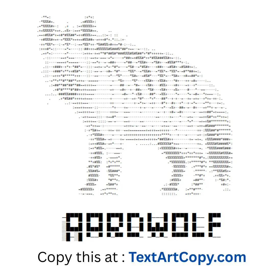 Aardwolf Text Art Copy