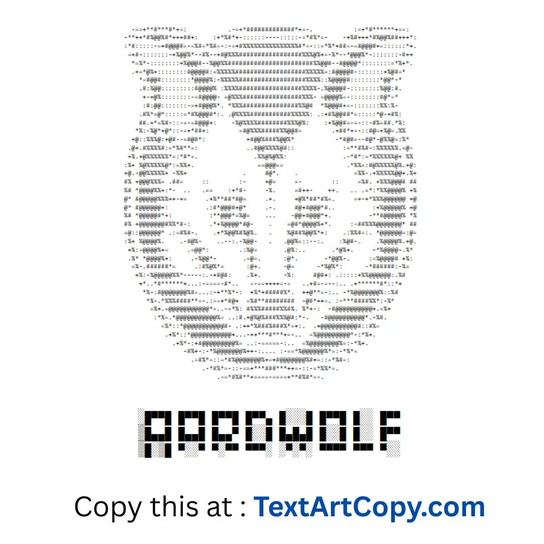Aardwolf Text Art