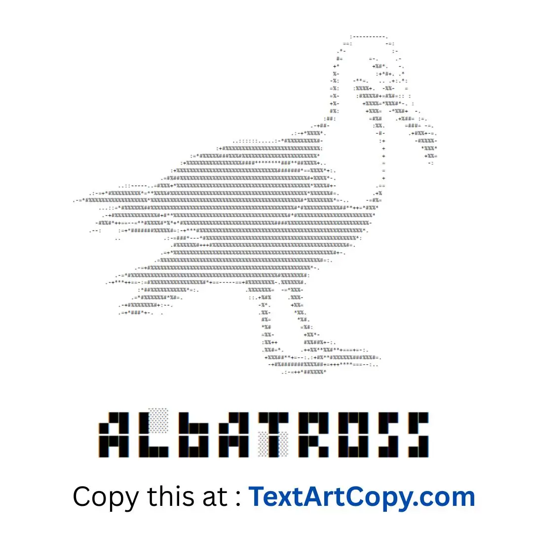 Albatross ASCII Art Copy