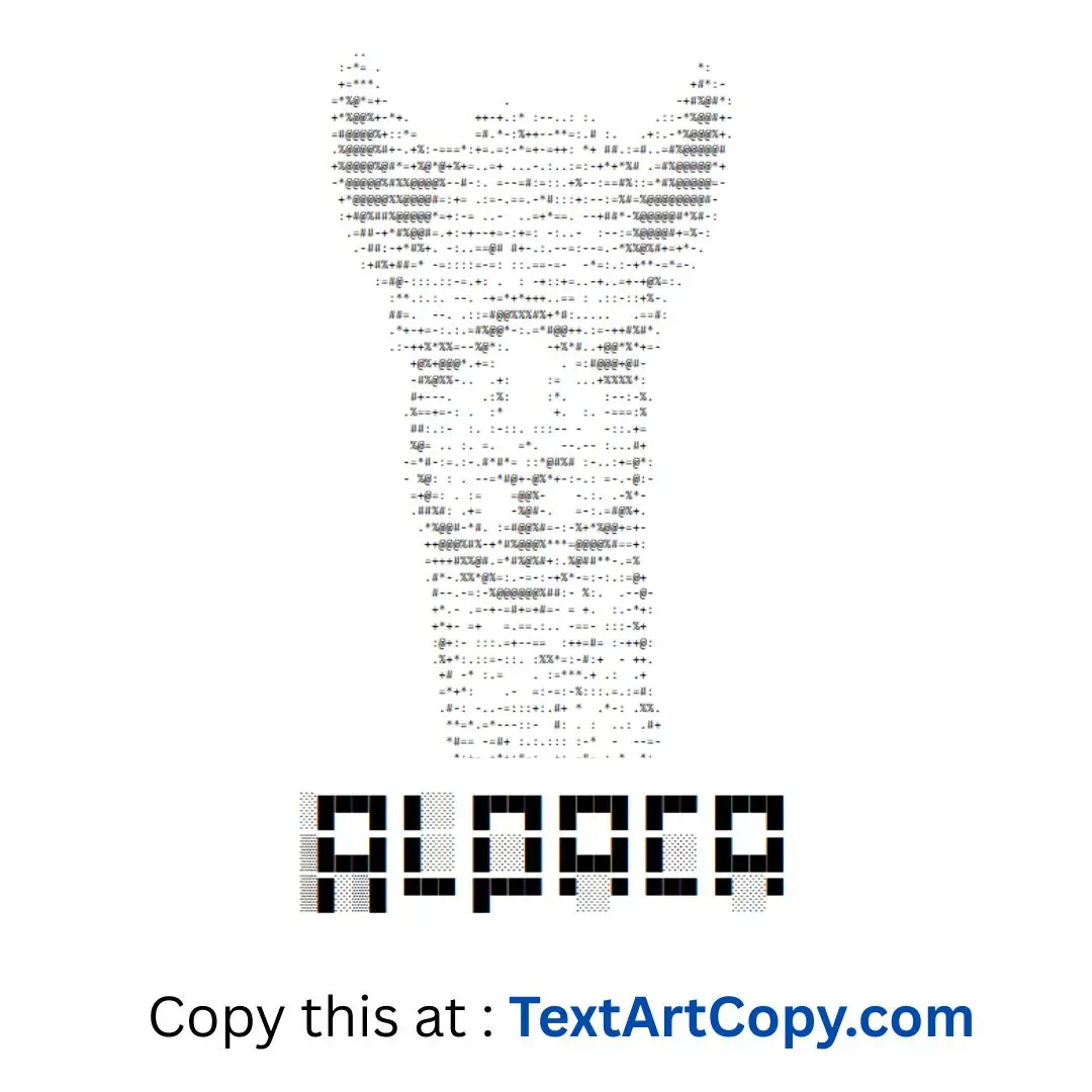 Alpaca Text Art