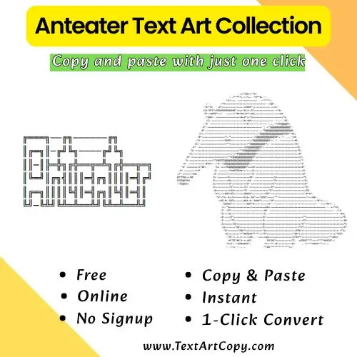 Anteater Text Art Copy