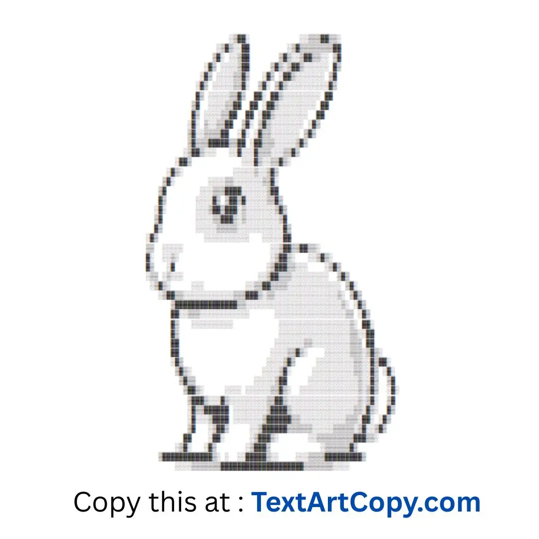 Arctic Hare ASCII Art Copy