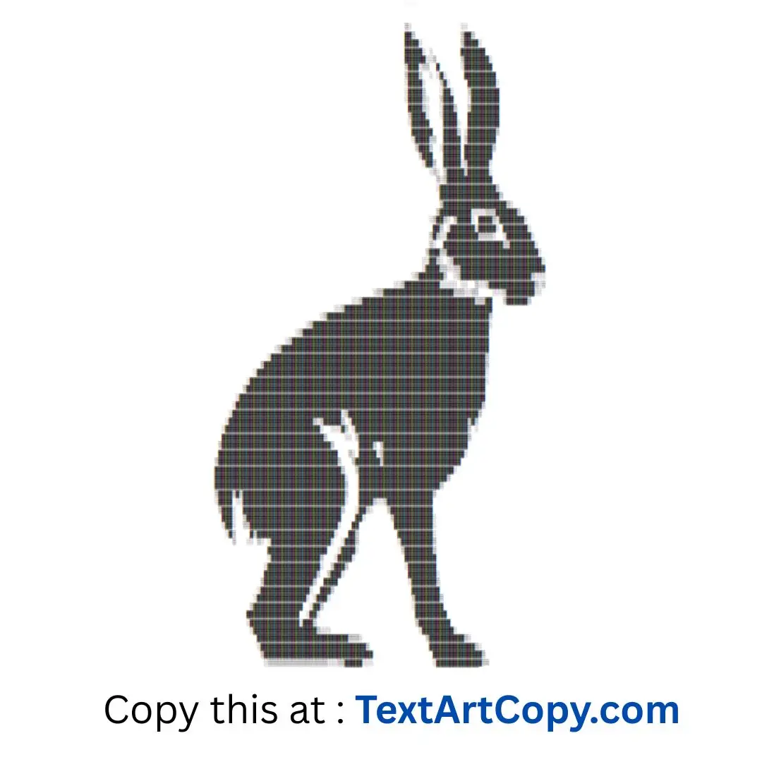 Arctic Hare Text Art