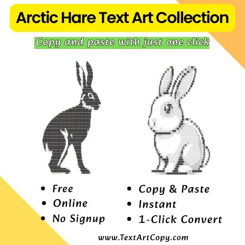 Arctic Hare Text Art Copy