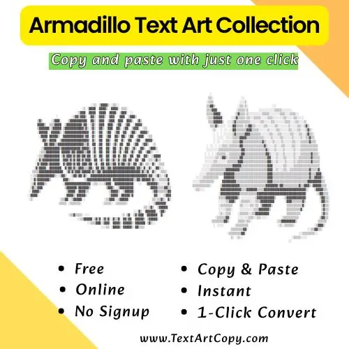 Armadillo Text Art Copy