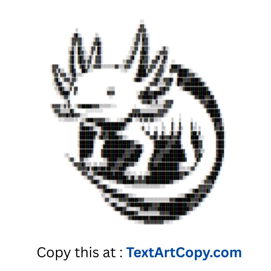 Axolotl Text Art Copy