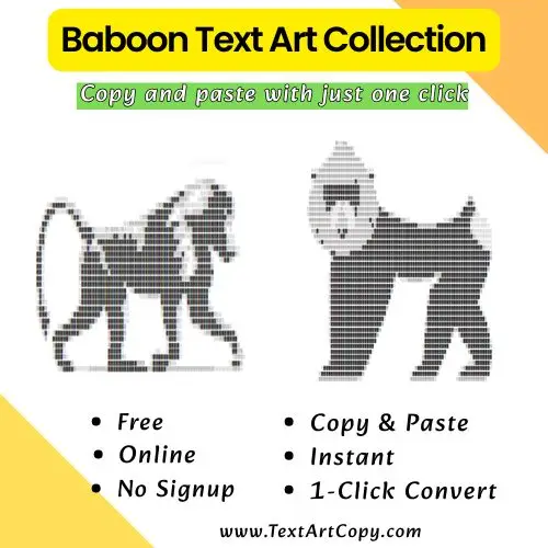 Baboon Text Art Copy