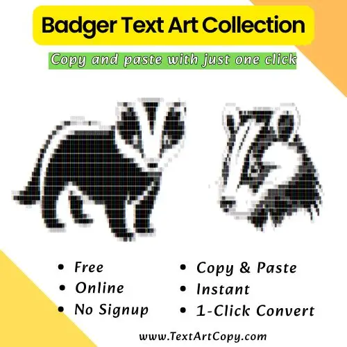 Badger Text Art Copy