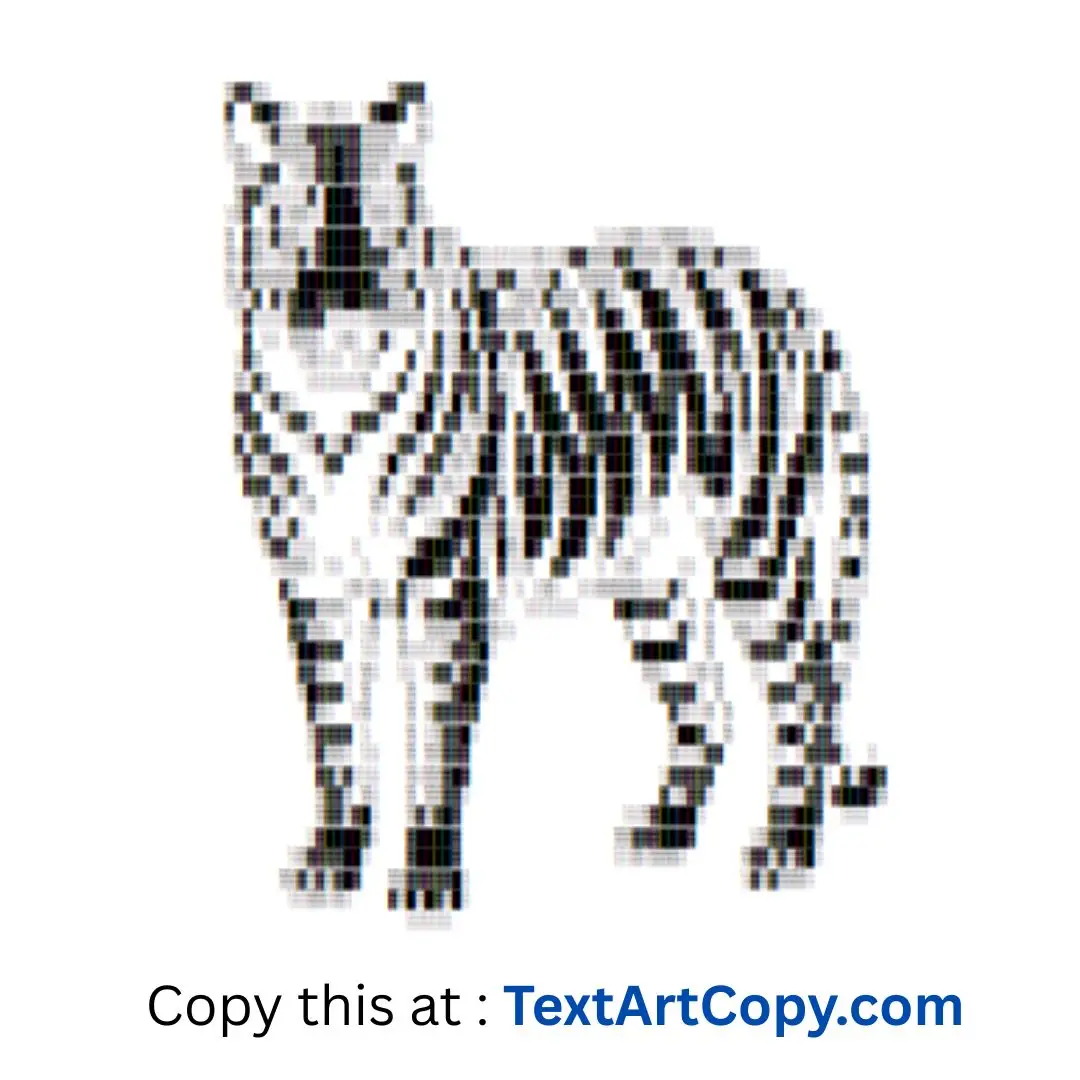 Bengal Tiger Text Art Copy