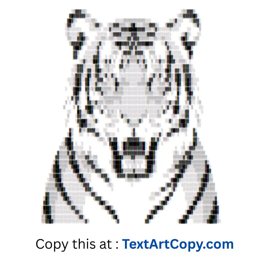 Bengal Tiger ASCII Art Copy