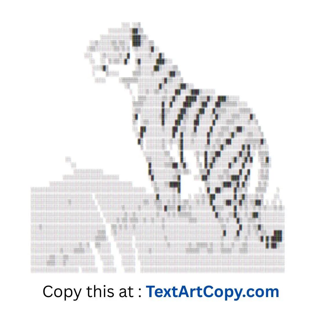 Bengal Tiger Text Art