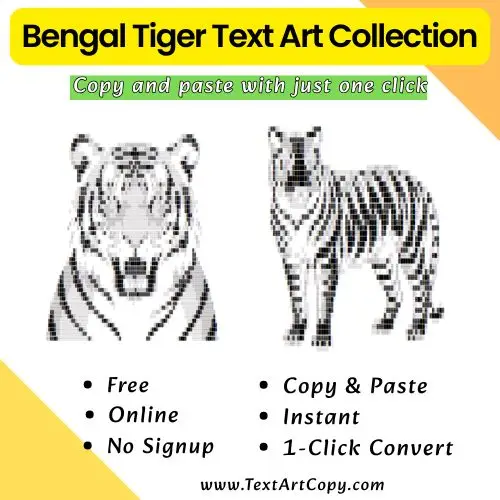 Bengal Tiger Text Art Copy