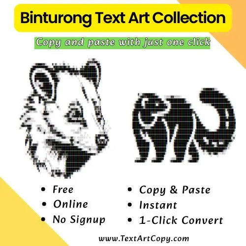 Binturong Text Art Copy