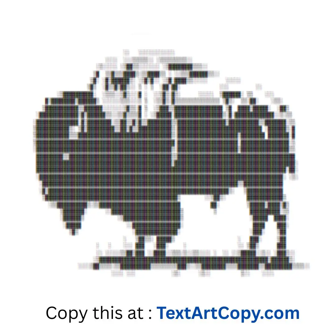Bison ASCII Art Copy