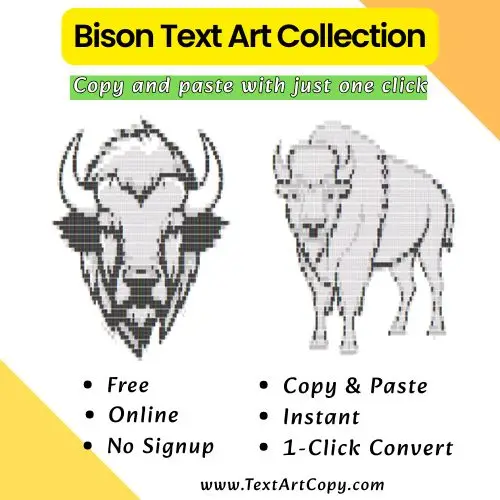 Bison Text Art Copy