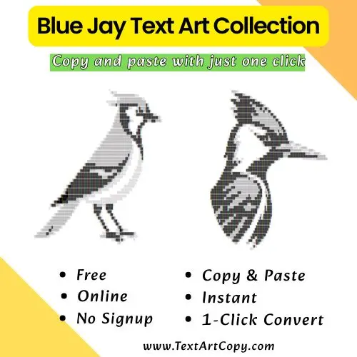 Blue Jay Text Art Copy