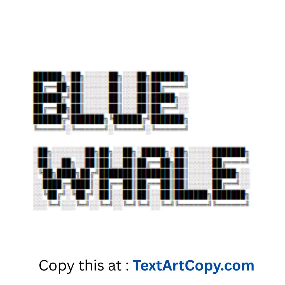 Blue Whale Text Art