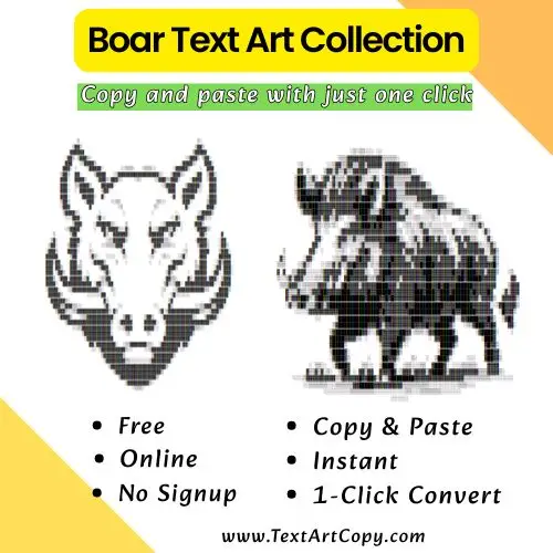 Boar Text Art Copy