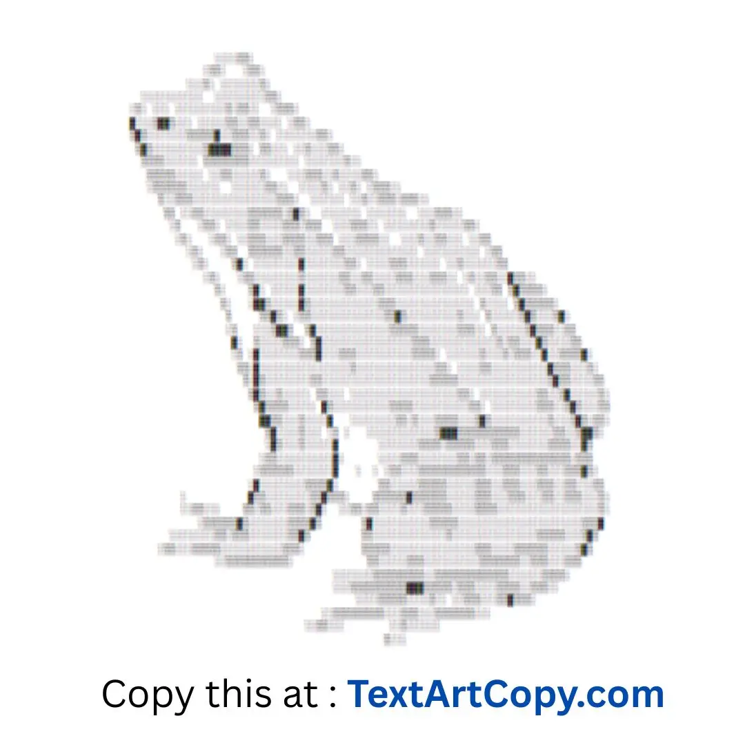 Bullfrog Text Art