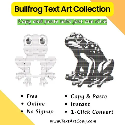 Bullfrog Text Art Copy