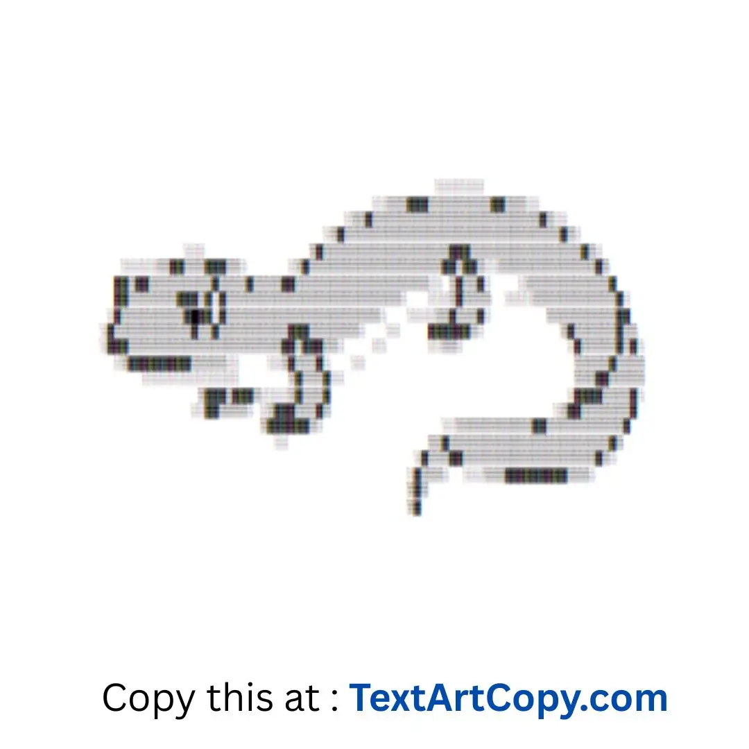 Caecilian ASCII Art Copy