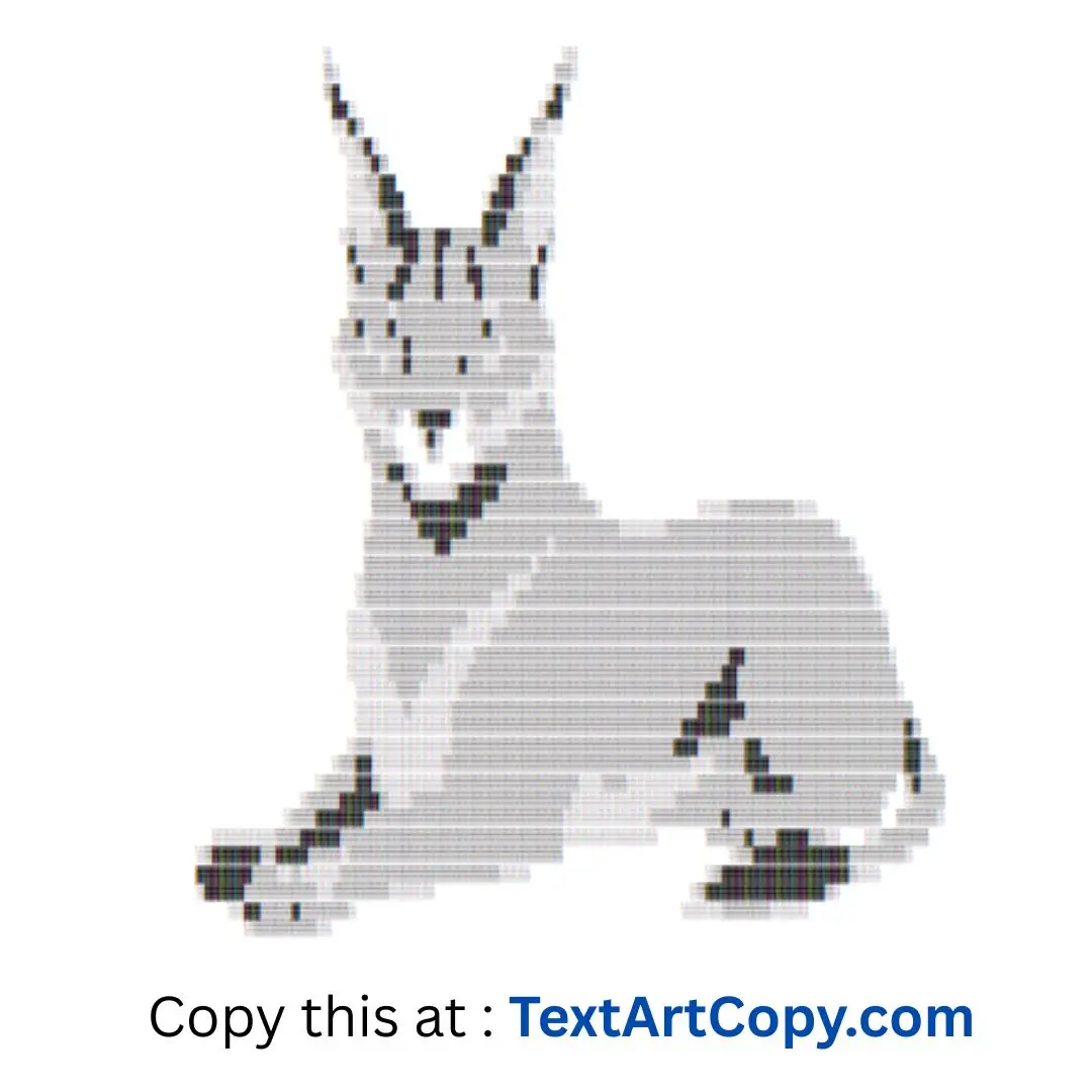 Caracal Text Art Copy