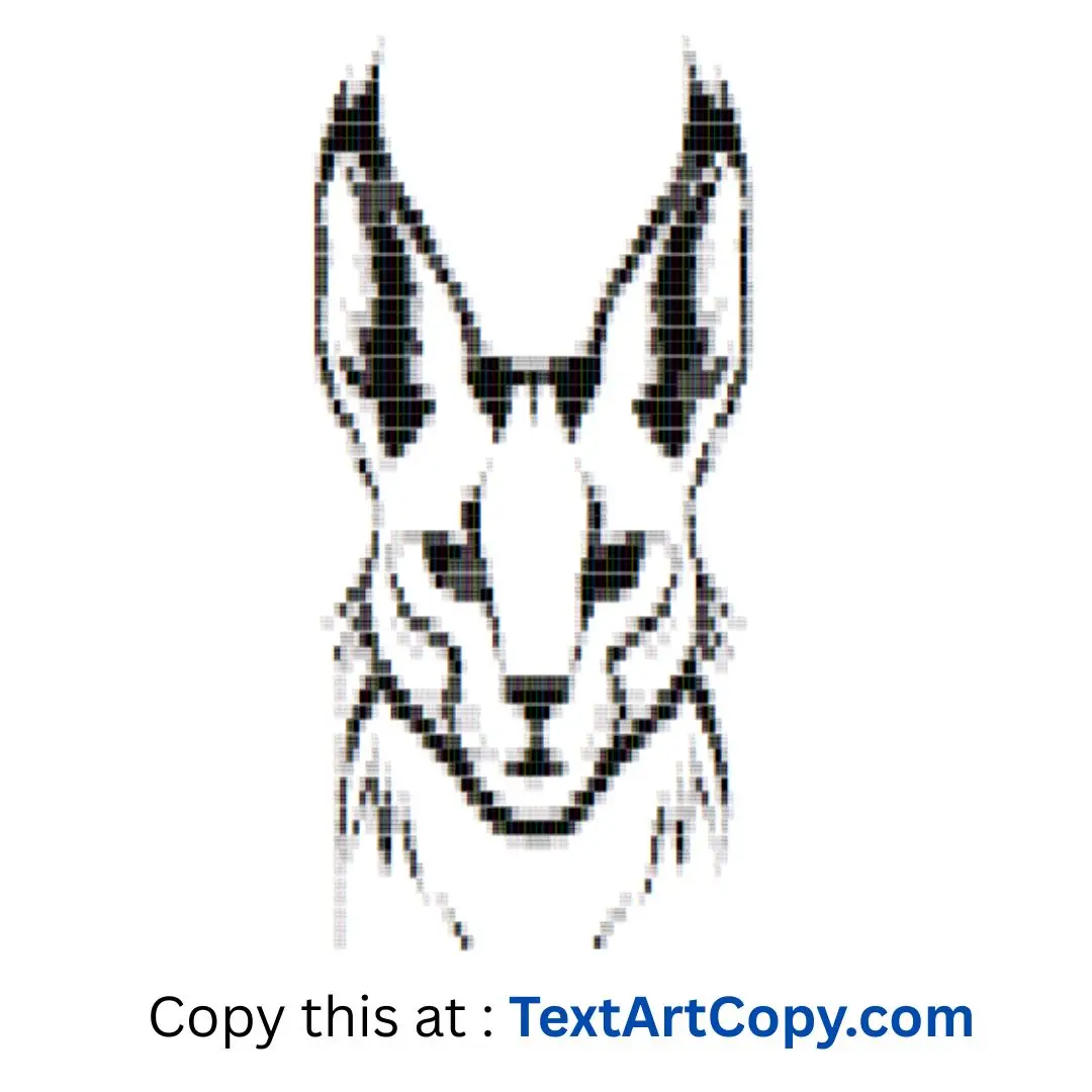 Caracal ASCII Art Copy