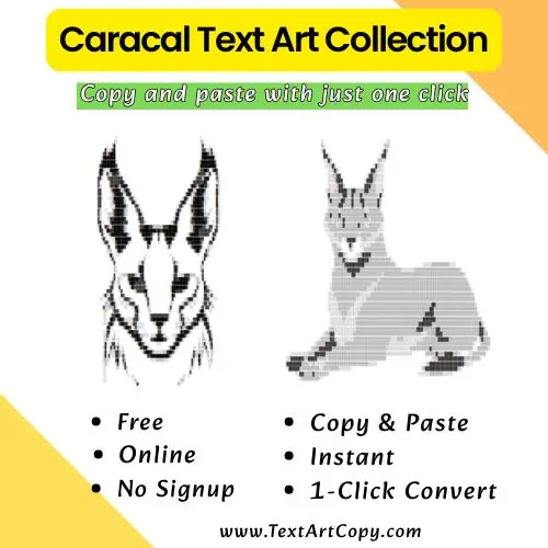Caracal Text Art Copy