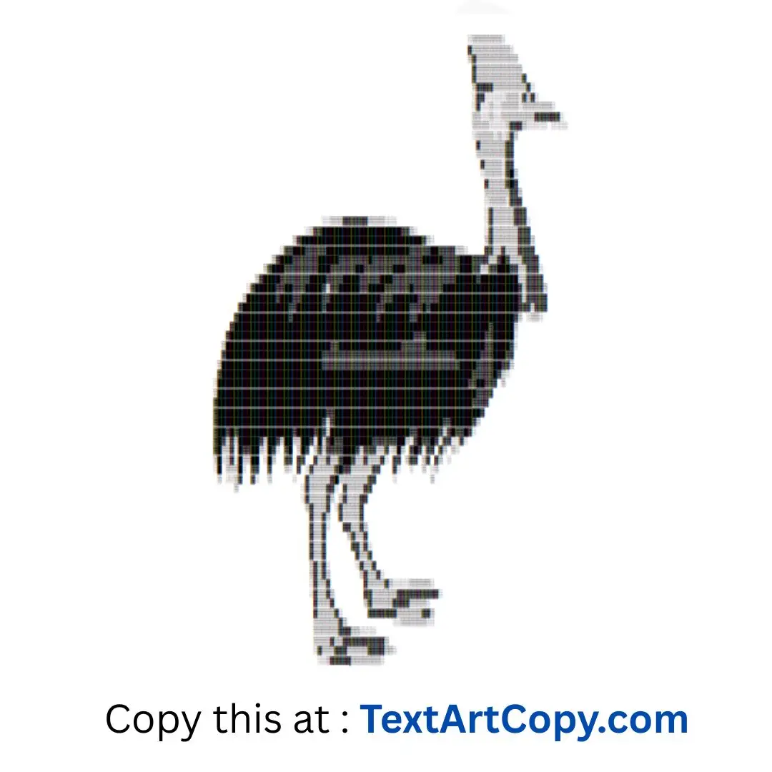 Cassowary Text Art Copy