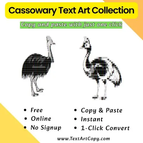 Cassowary Text Art Copy