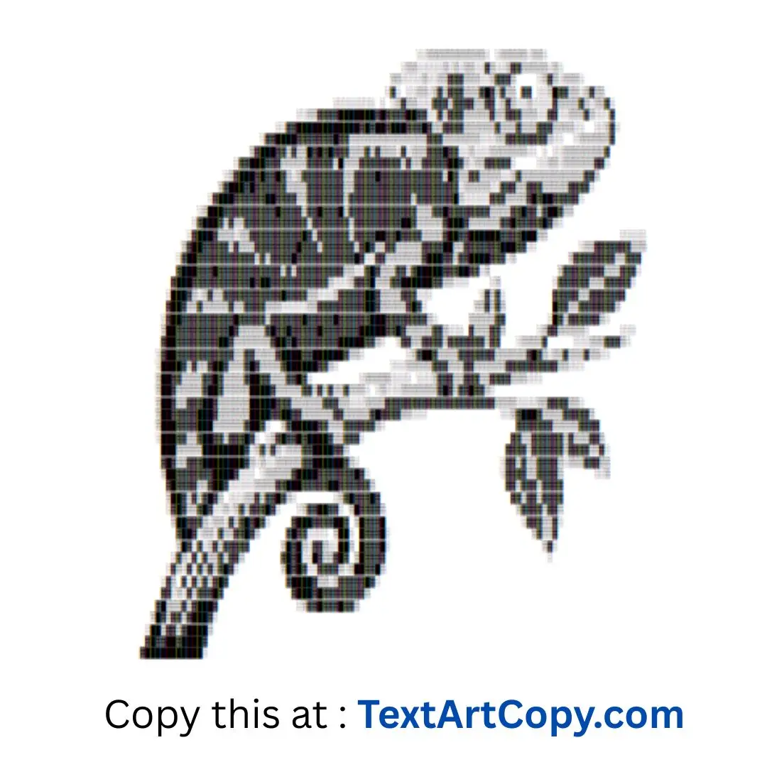 Chameleon Text Art Copy