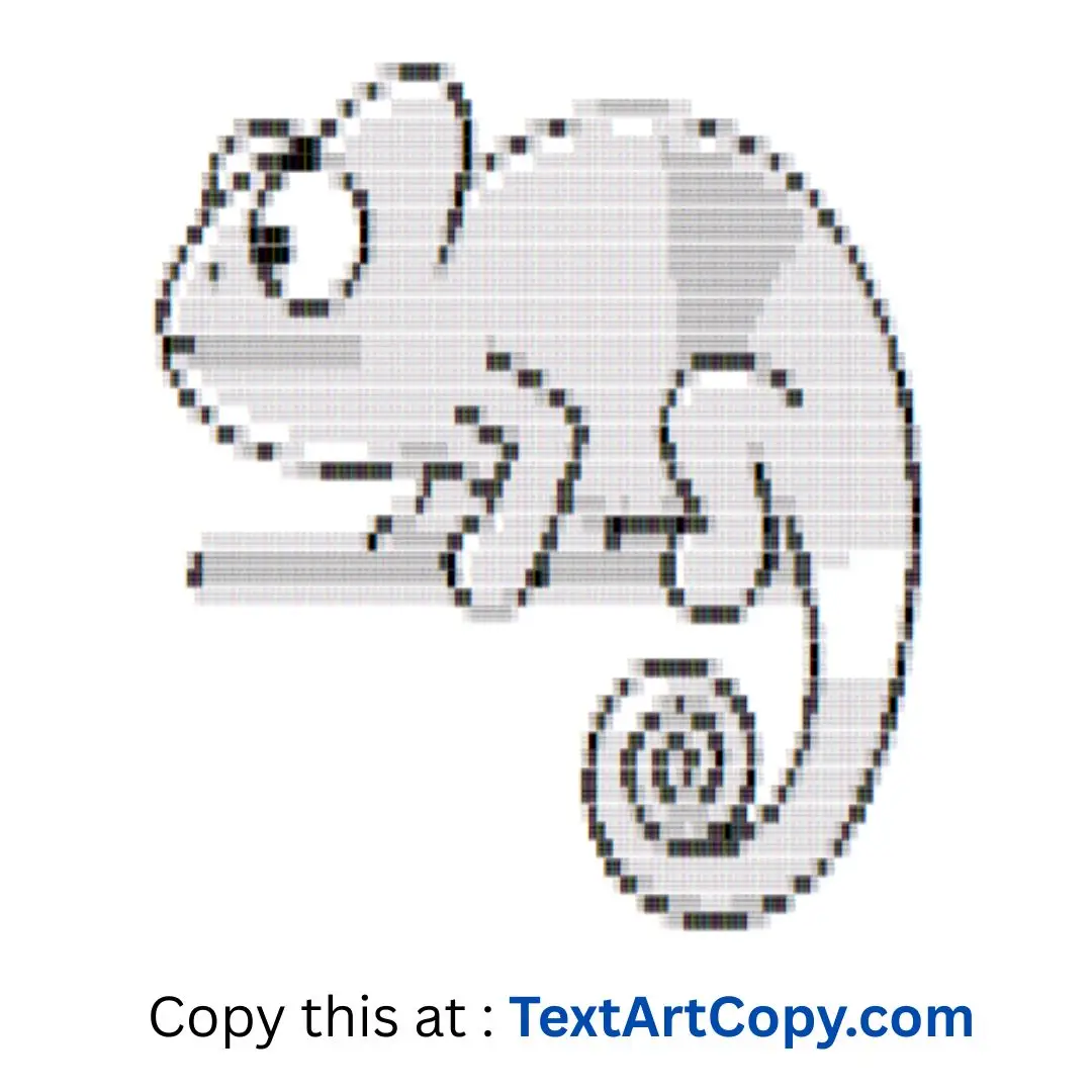 Chameleon ASCII Art Copy