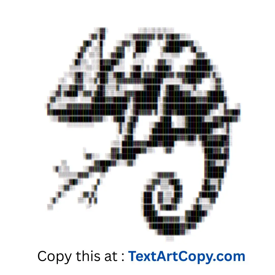 Chameleon Text Art