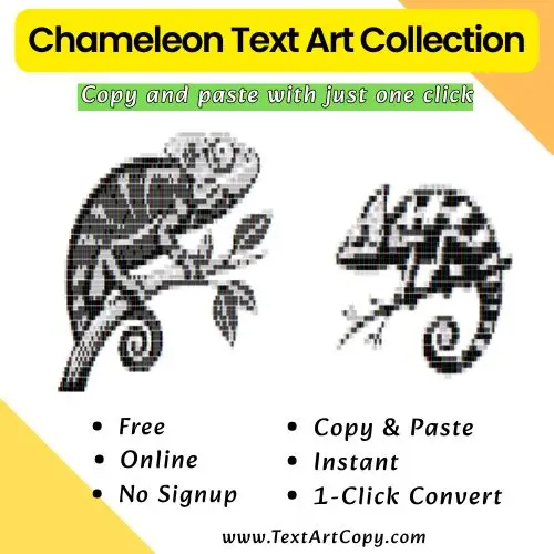 Chameleon Text Art Copy