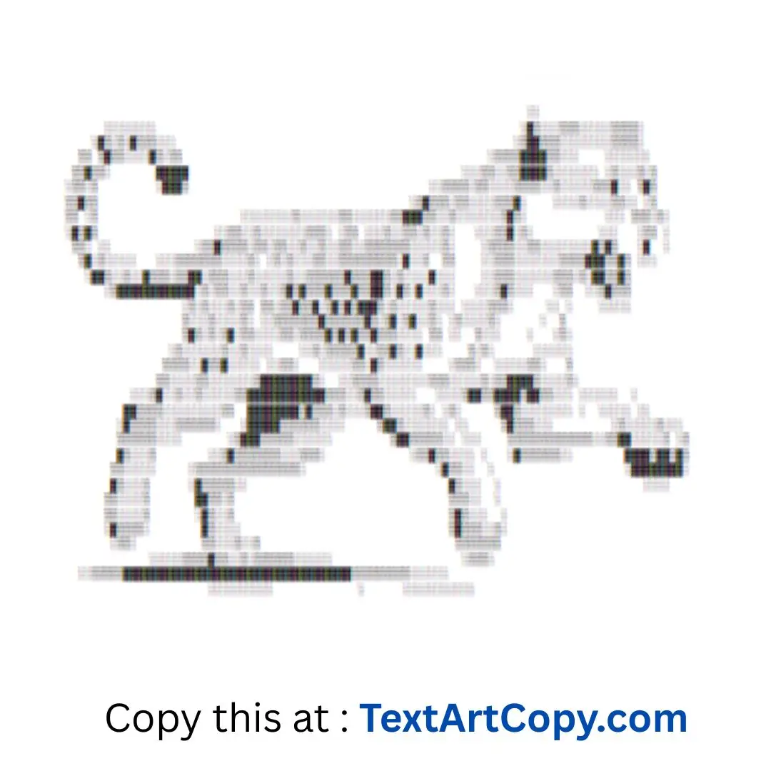 Cheetah ASCII Art Copy