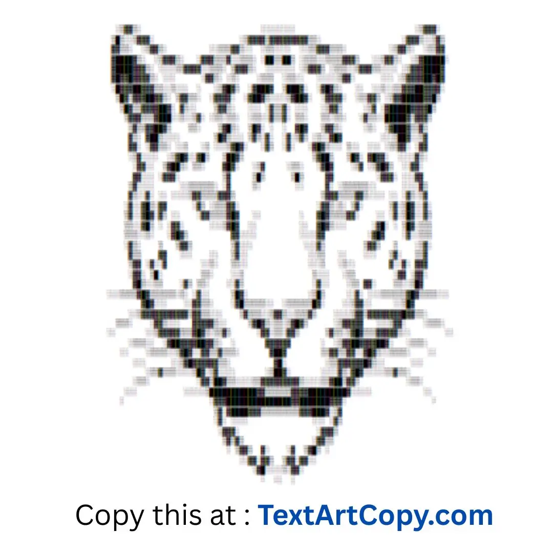 Cheetah Text Art