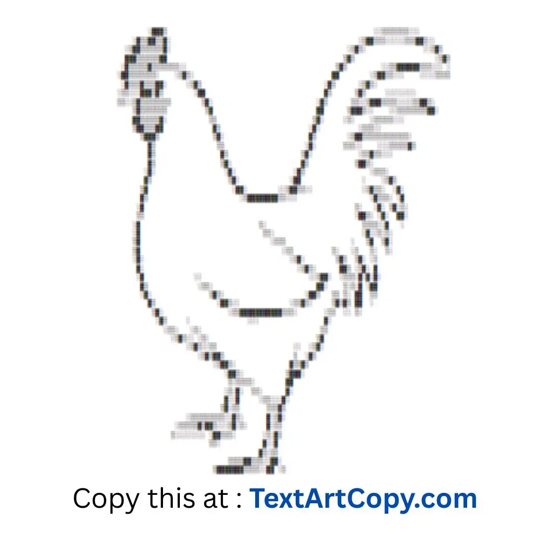 Chicken Text Art