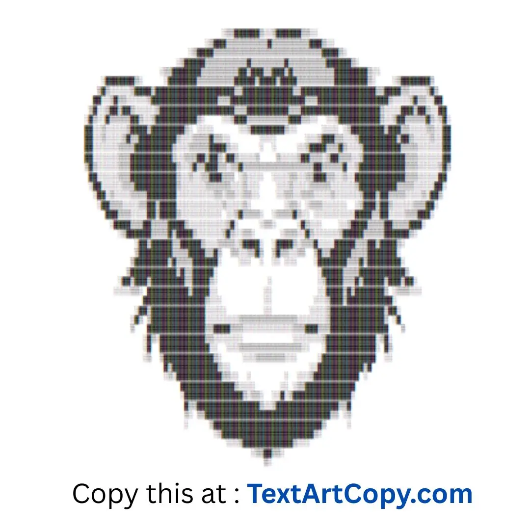 Chimpanzee ASCII Art Copy