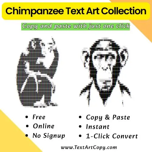 Chimpanzee Text Art Copy