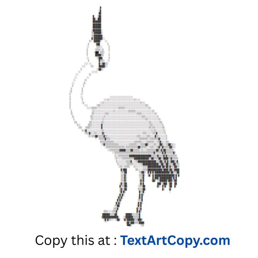 Crane Text Art