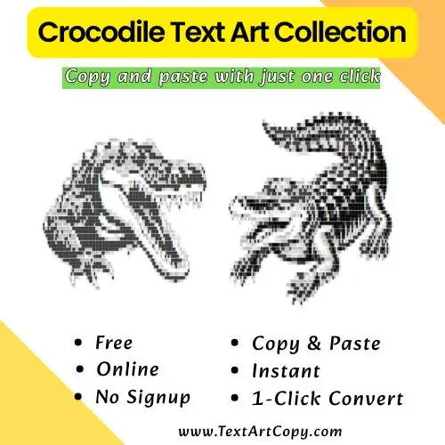Crocodile Text Art Copy