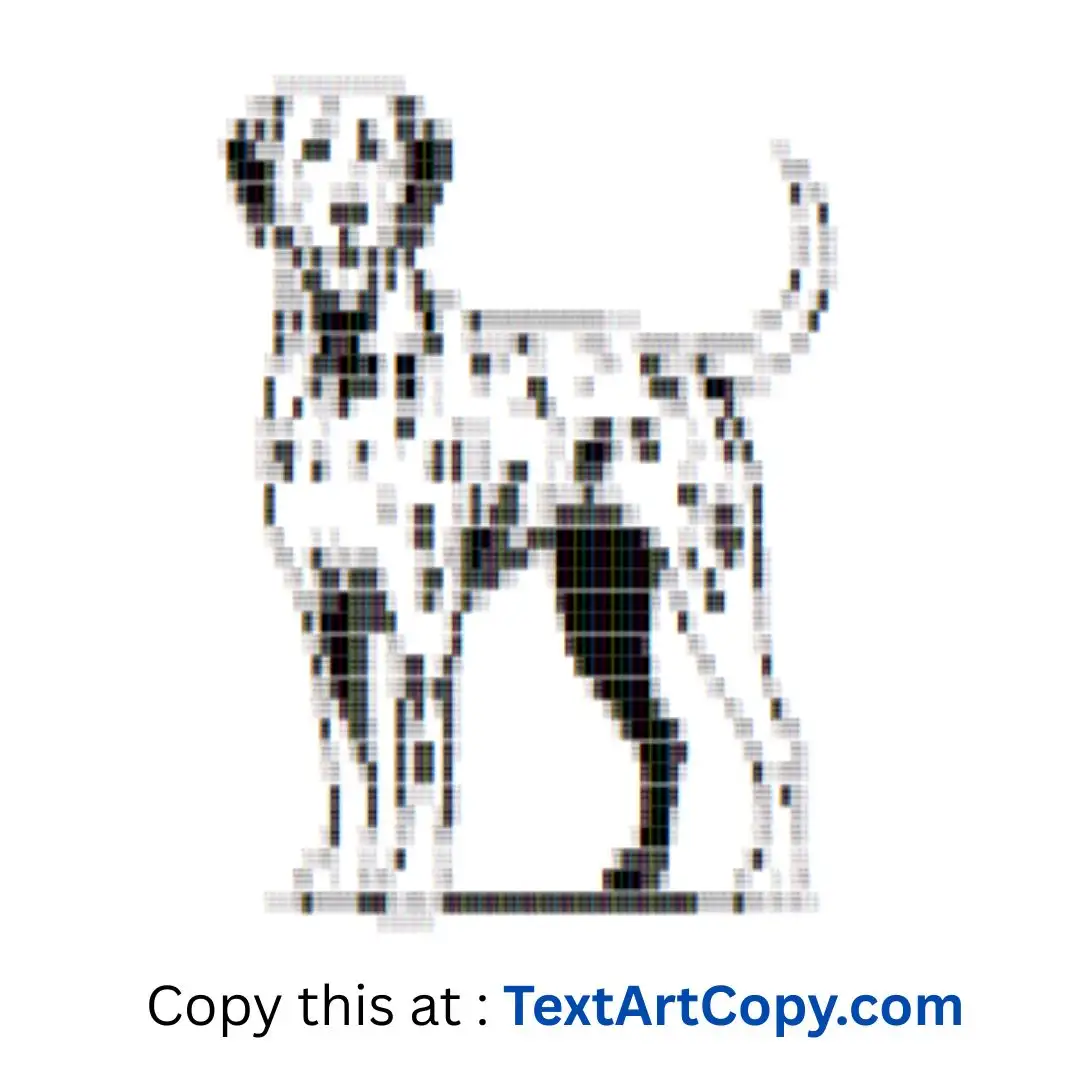 Dalmatian ASCII Art Copy
