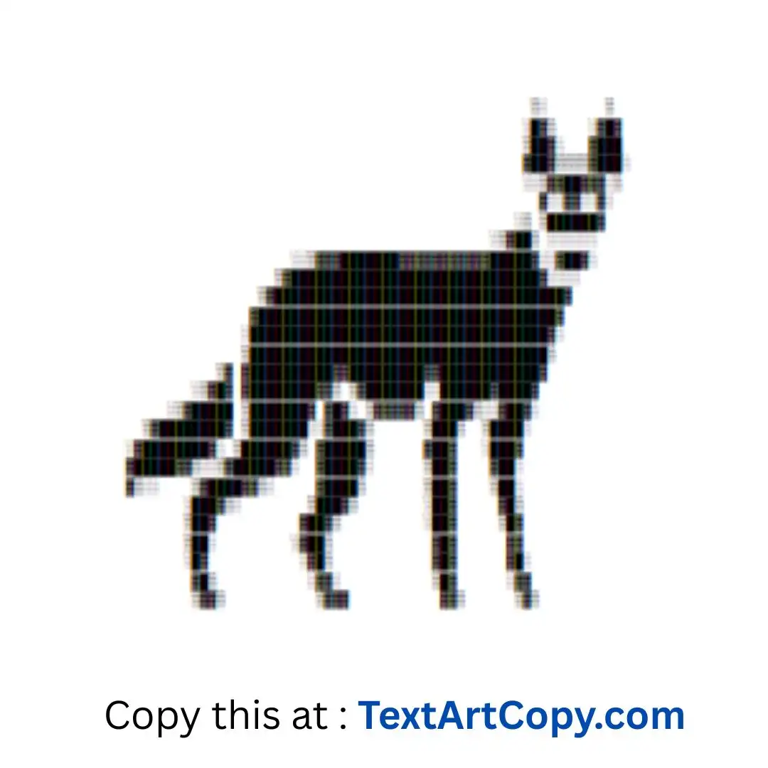 Dhole ASCII Art Copy