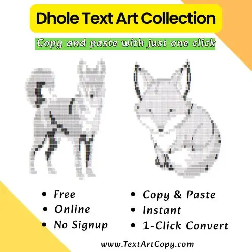 Dhole Text Art Copy