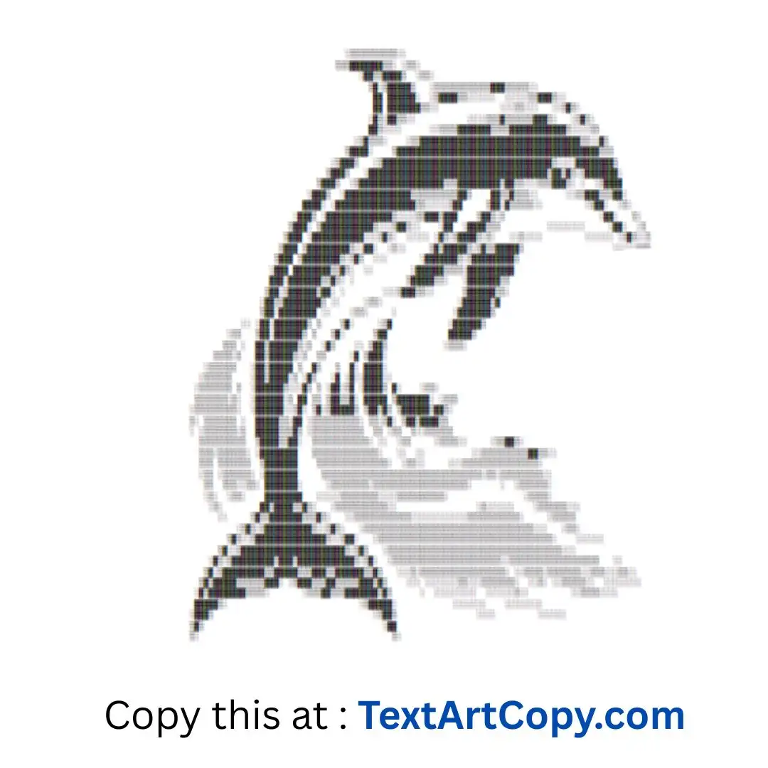 Dolphin Text Art Copy