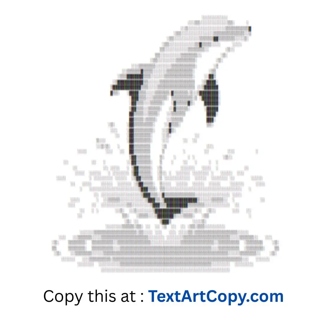Dolphin Text Art