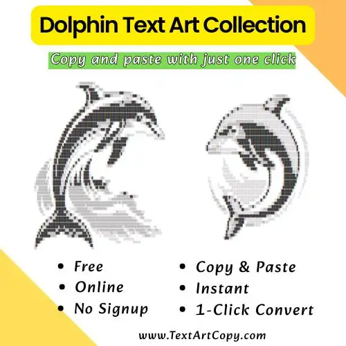 Dolphin Text Art Copy