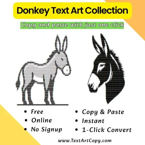Donkey Text Art Copy