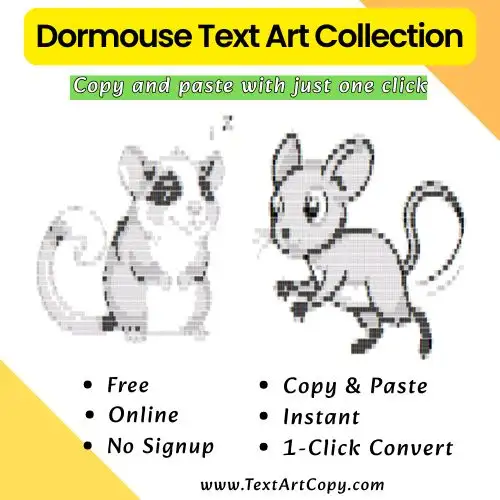 Dormouse Text Art Copy